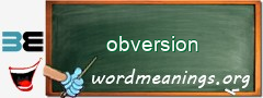 WordMeaning blackboard for obversion